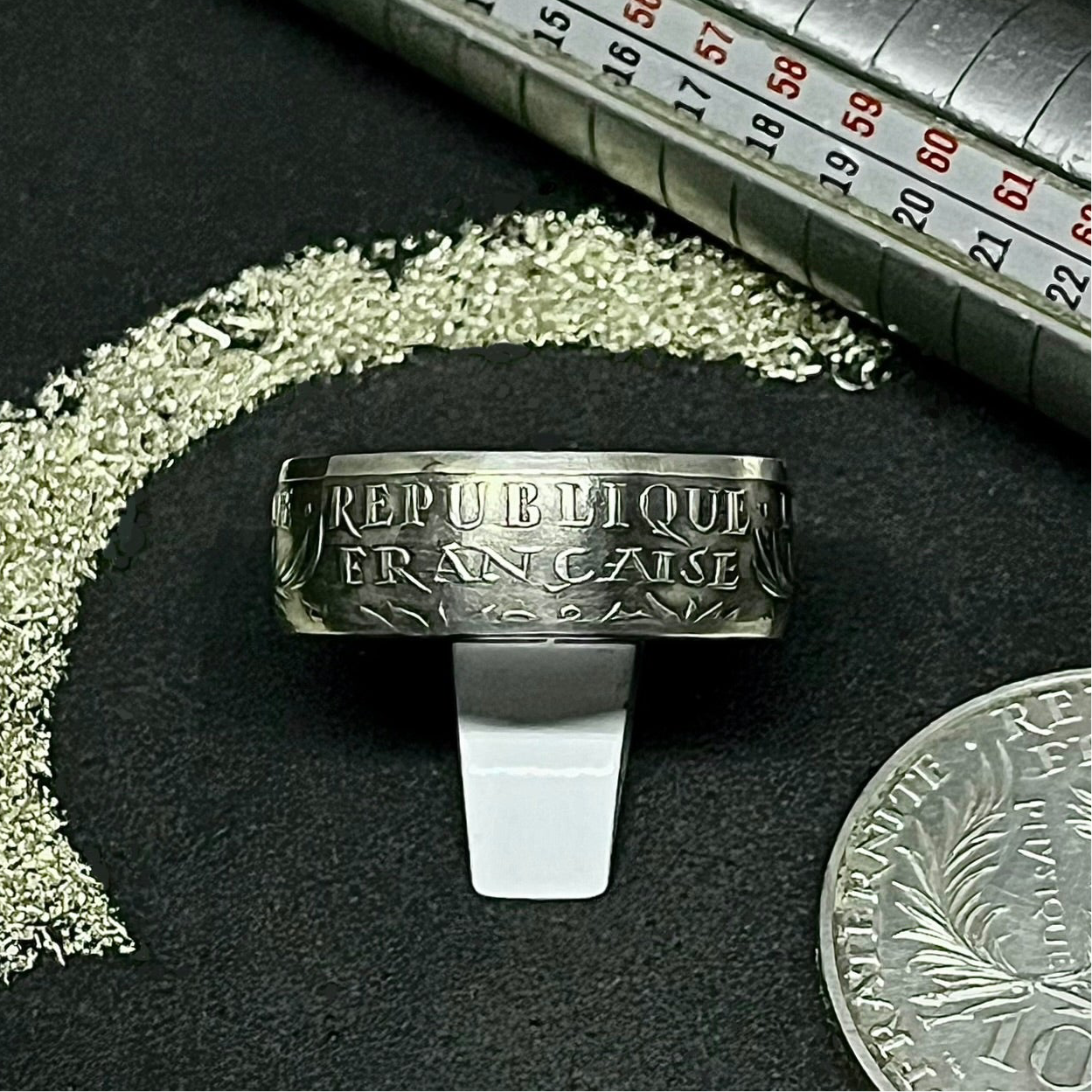 Bague Argent – Pièce 100 Francs Marie Curie