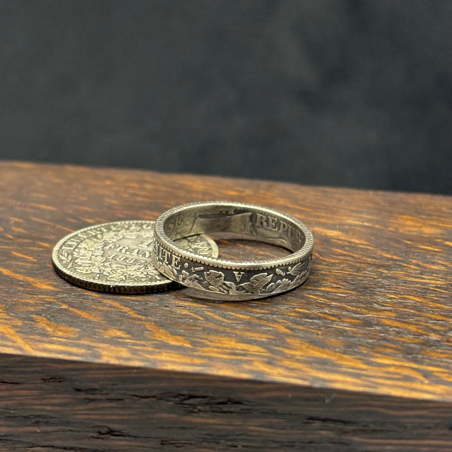 Bague Argent – Pièce 1 Franc Cérès