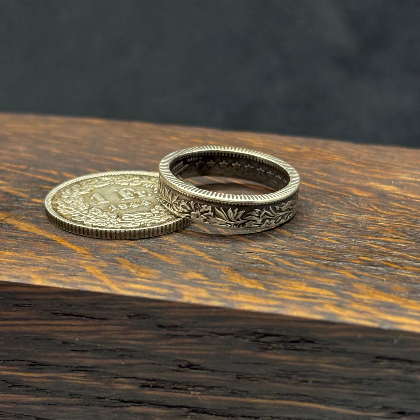 Bague Argent – Pièce 1 Franc Suisse