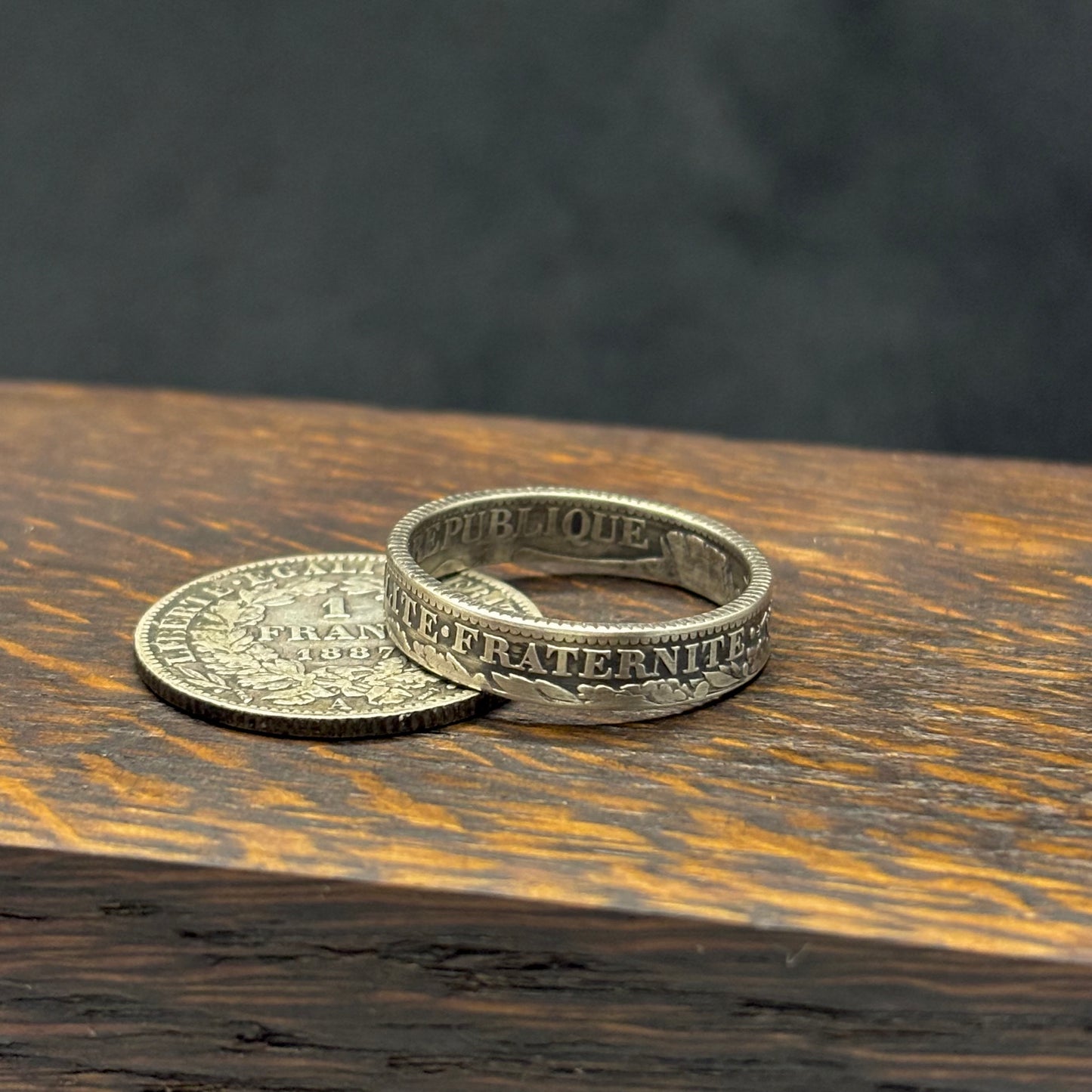 Bague Argent – Pièce 1 Franc Cérès