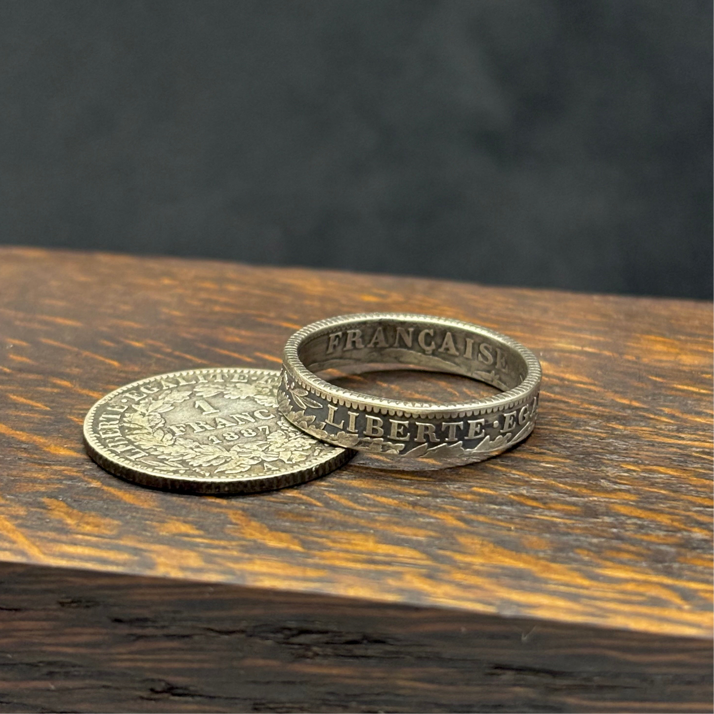 Bague Argent – Pièce 1 Franc Cérès