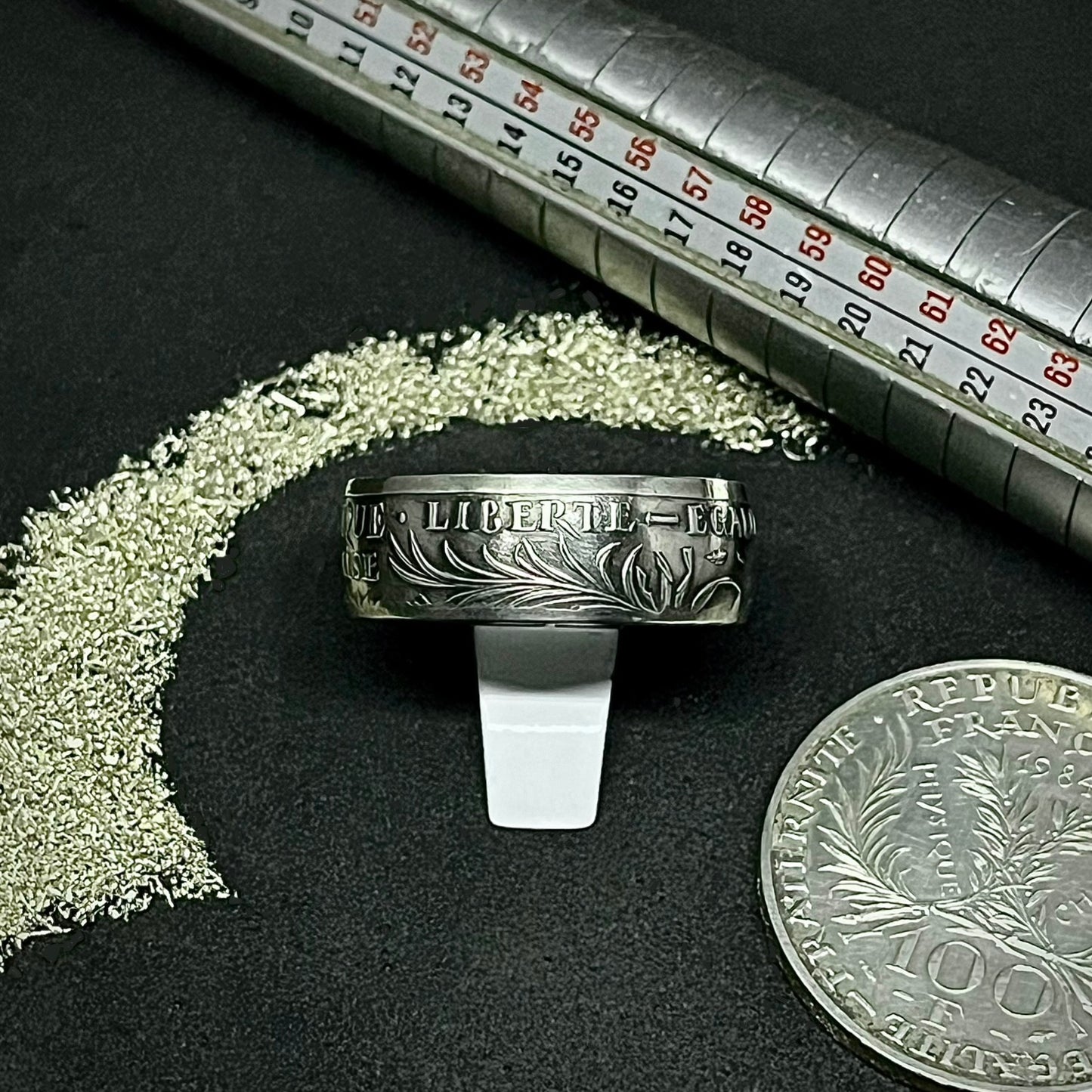 Bague Argent – Pièce 100 Francs Marie Curie