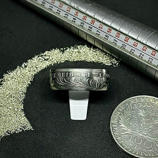 Bague Argent – Pièce 100 Francs Marie Curie