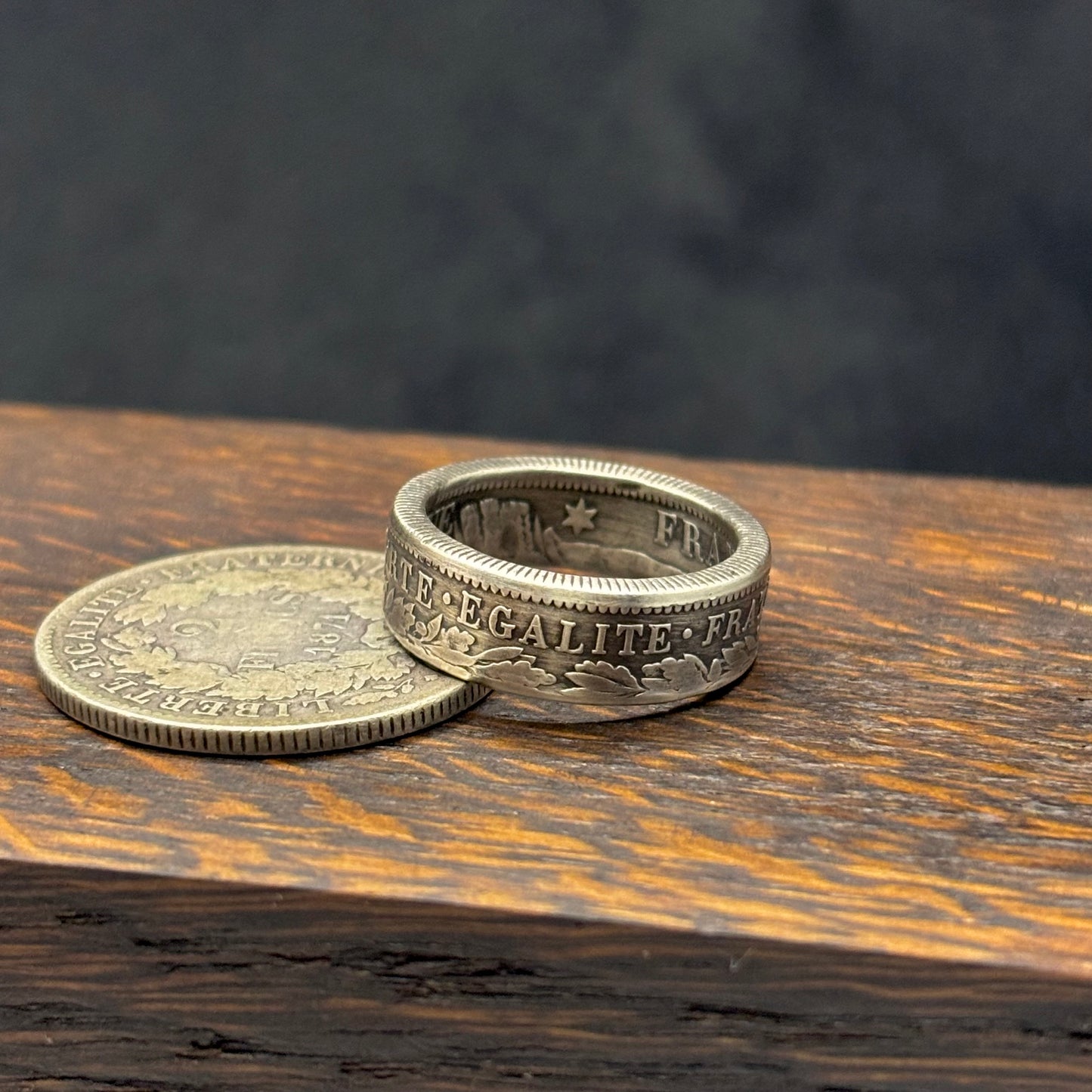 Bague Argent – Pièce 2 Francs Cérès