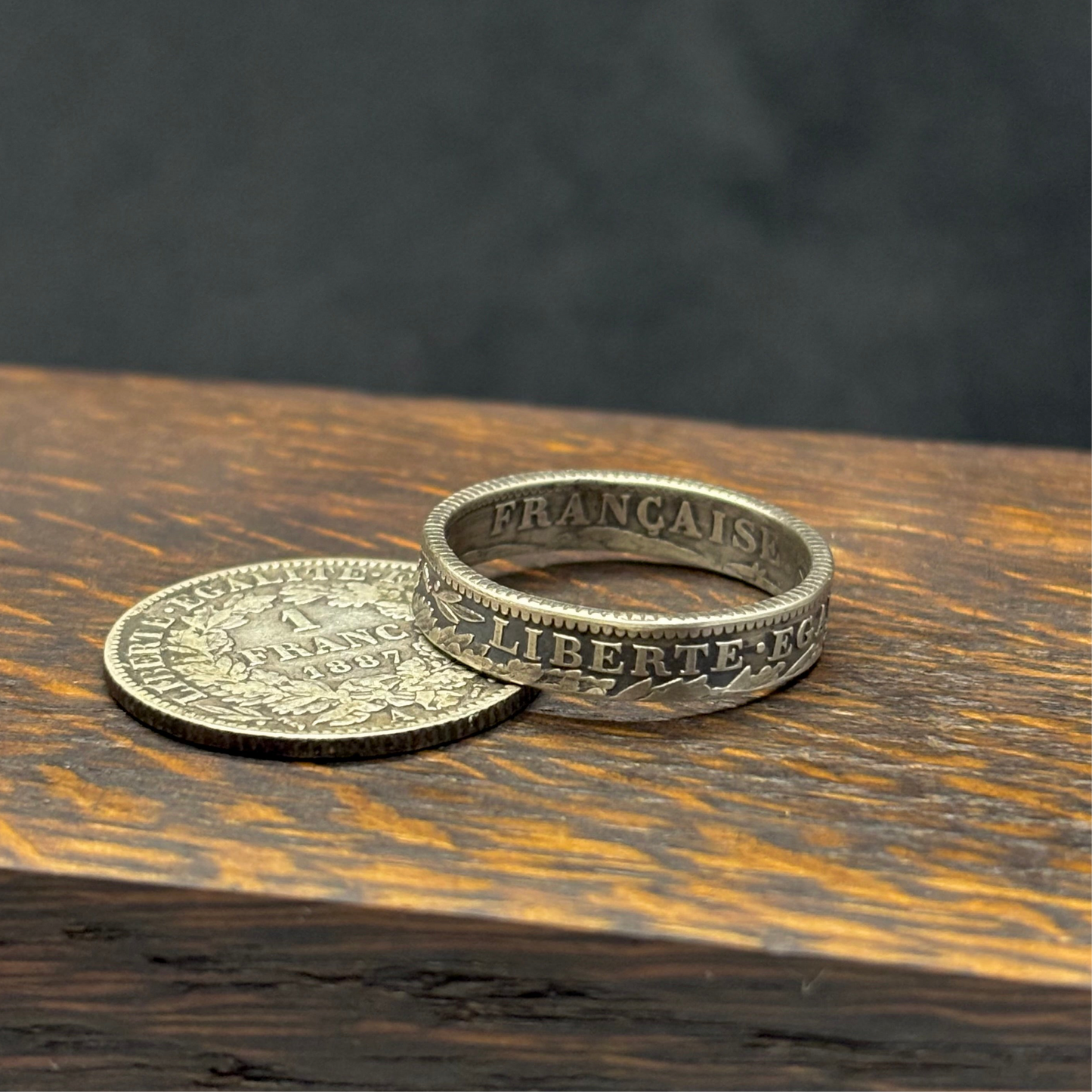 Bague Argent – Pièce 1 Franc Cérès