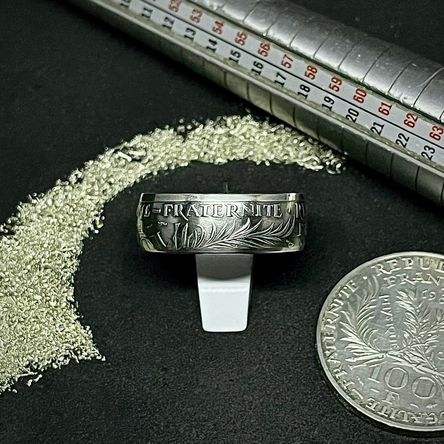 Bague Argent – Pièce 100 Francs Marie Curie