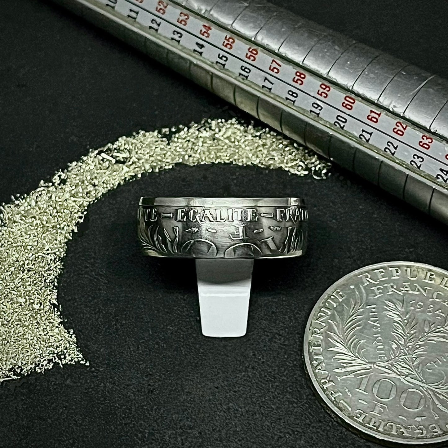 Bague Argent – Pièce 100 Francs Marie Curie
