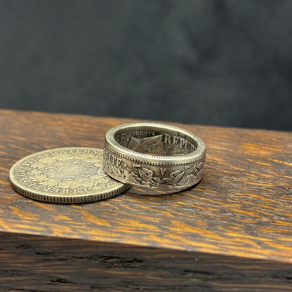 Bague 2 Francs Cérès en argent
