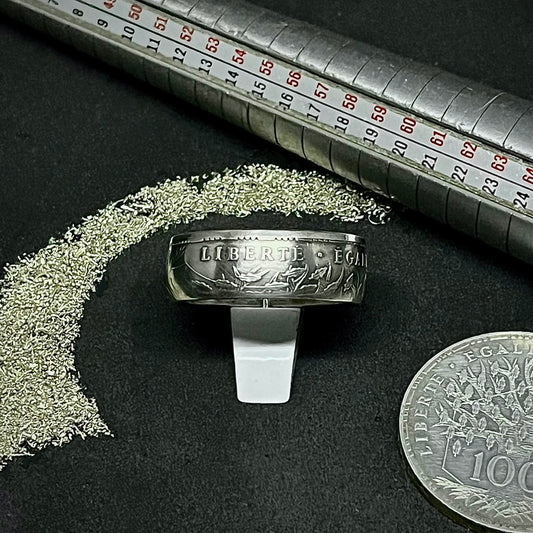 Bague Argent– Pièce 100 Francs Panthéon