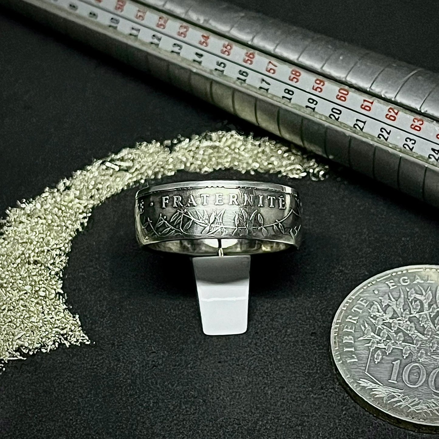 Bague Argent– Pièce 100 Francs Panthéon