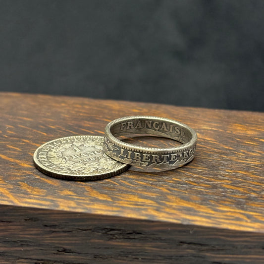 Bague Argent – Pièce 1 Franc Cérès