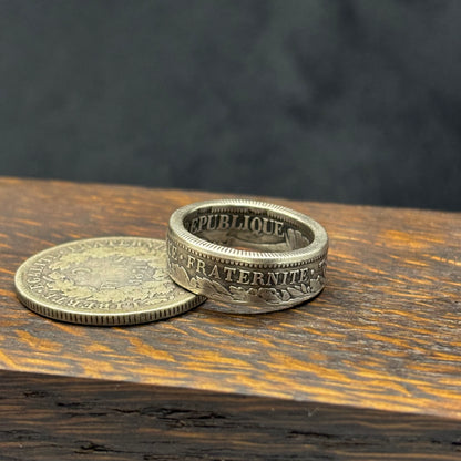 Bague 2 Francs Cérès en argent