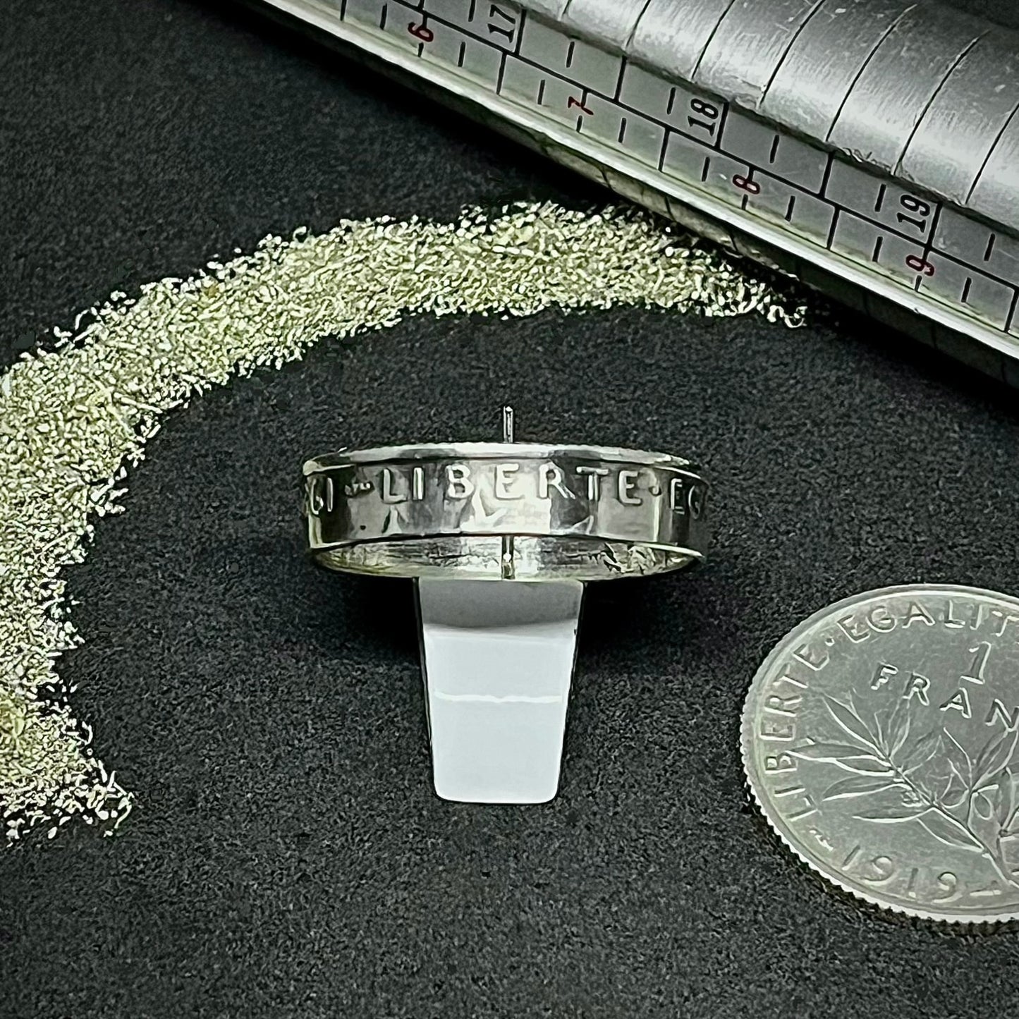 Bague Argent – Pièce 1 Franc Semeuse