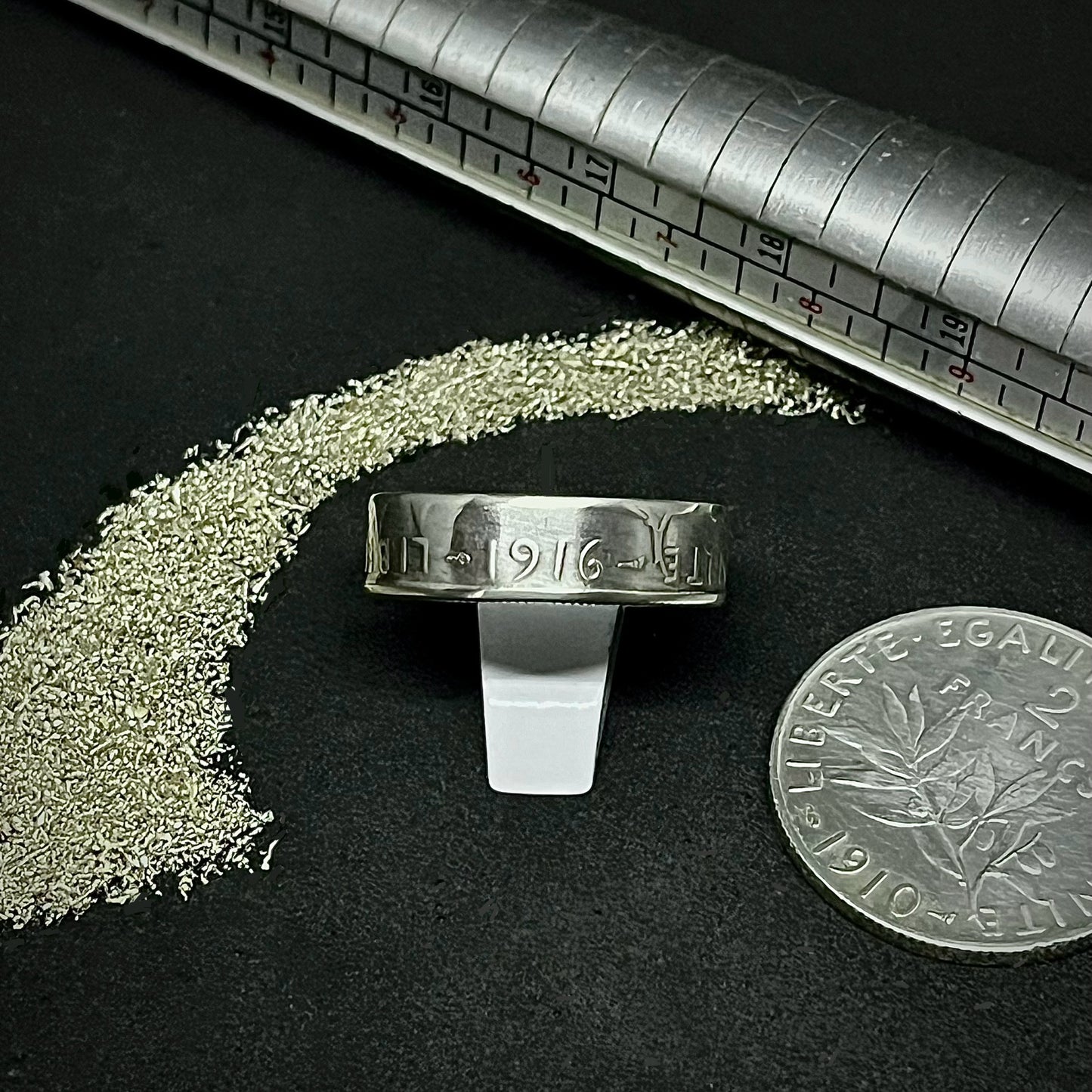 Bague Argent – Pièce 2 Francs Semeuse