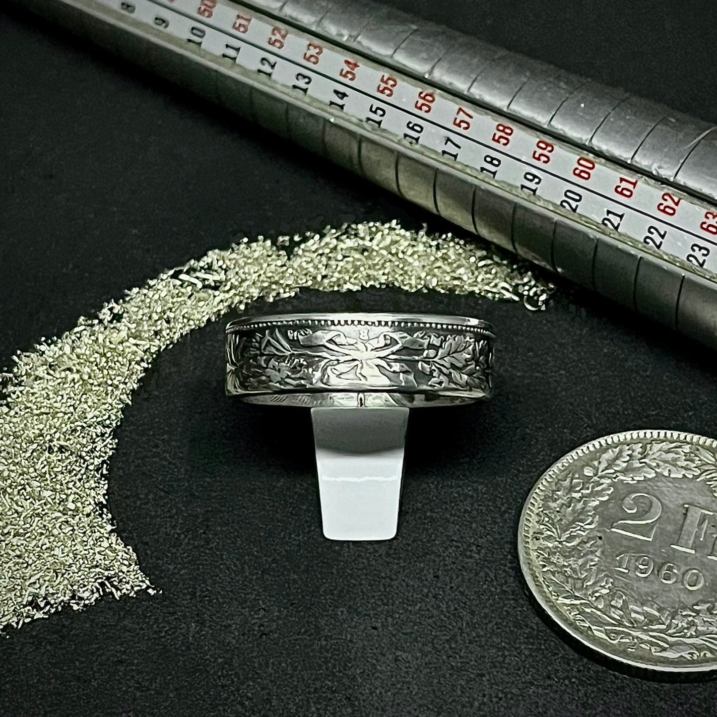 Bague Argent – Pièce 2 Francs Suisse