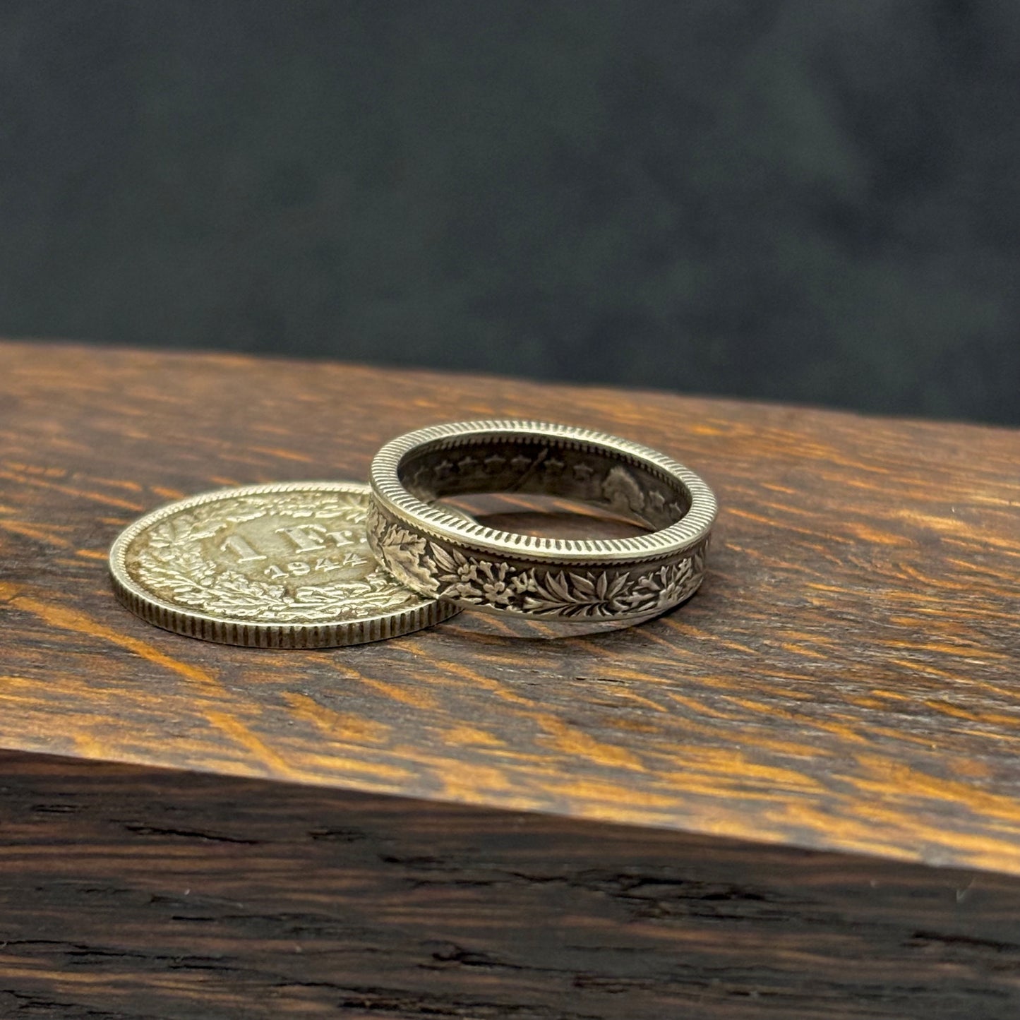 Bague Argent – Pièce 1 Franc Suisse
