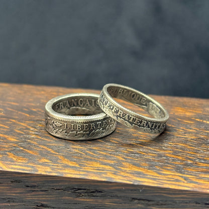 Bague 2 Francs Cérès en argent