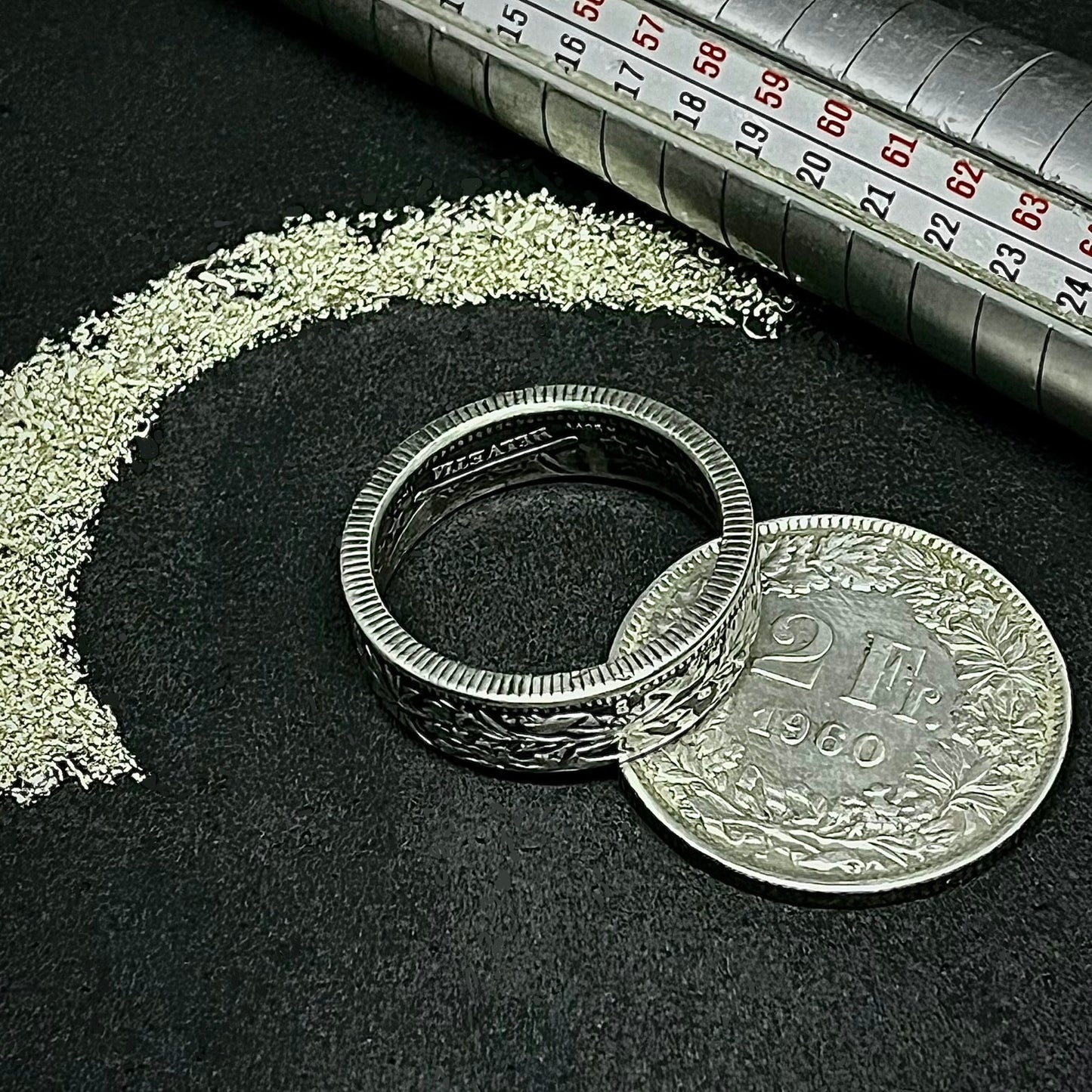 Bague Argent – Pièce 2 Francs Suisse