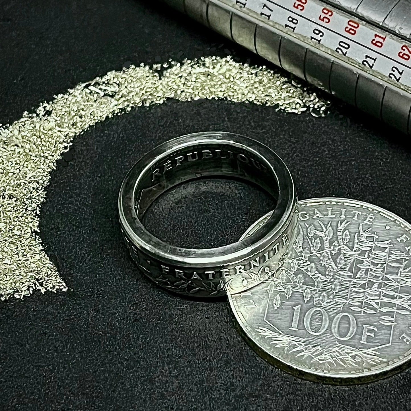 Bague Argent– Pièce 100 Francs Panthéon
