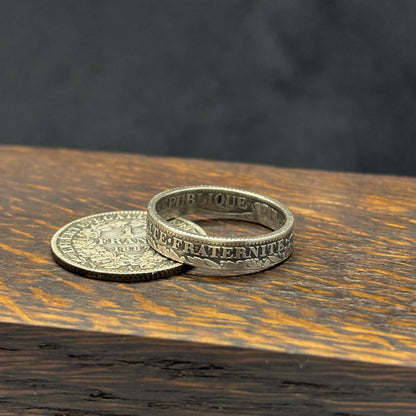 Bague 1 Franc Cérès en argent
