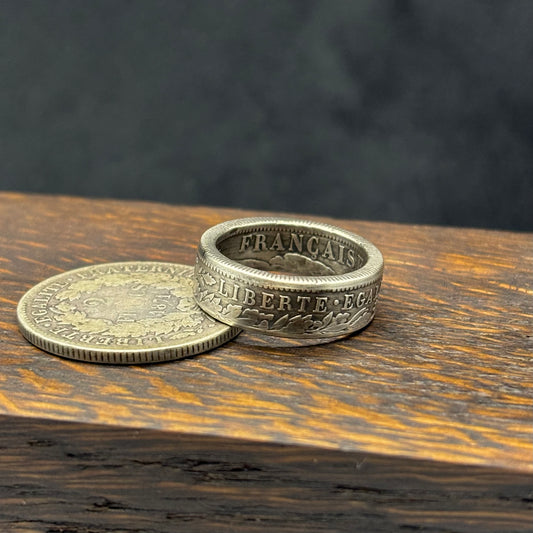 Bague Argent – Pièce 2 Francs Cérès