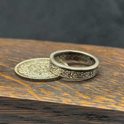 Bague 1 Franc Suisse en argent