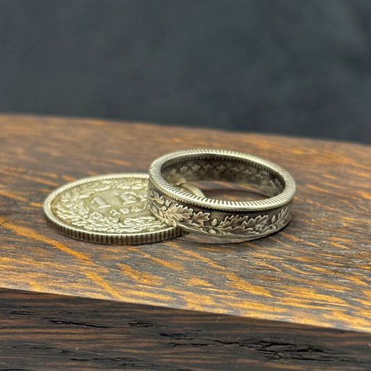 Bague Argent – Pièce 1 Franc Suisse