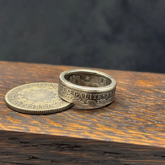 Bague Argent – Pièce 2 Francs Cérès