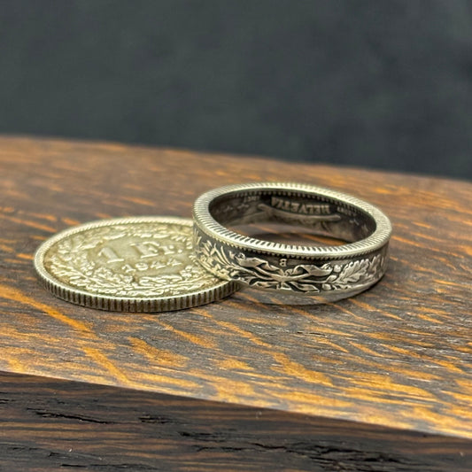 Bague Argent – Pièce 1 Franc Suisse