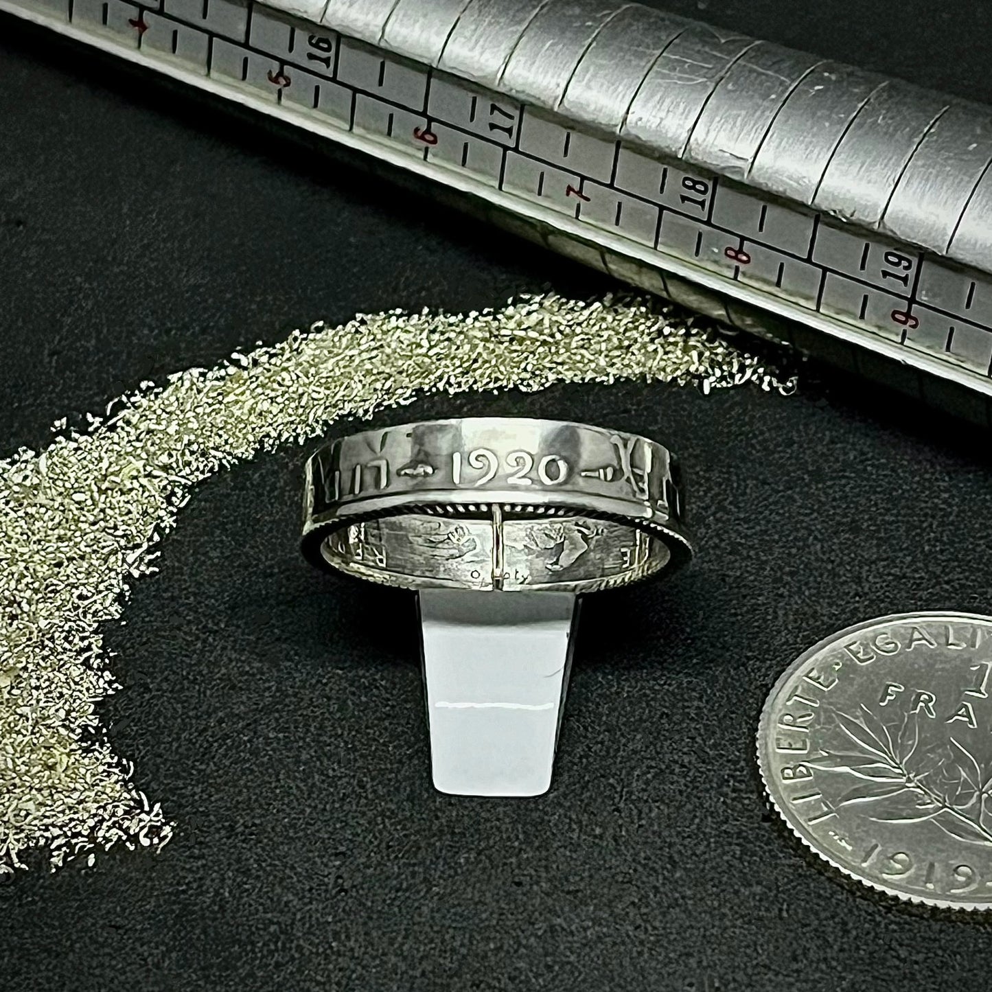 Bague Argent – Pièce 1 Franc Semeuse