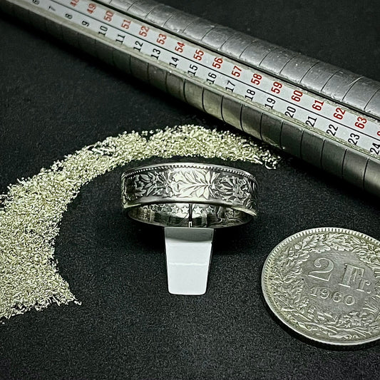 Bague Argent – Pièce 2 Francs Suisse