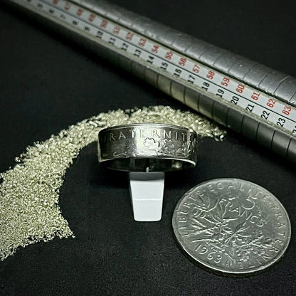 Bague 5 Francs Semeuse en argent